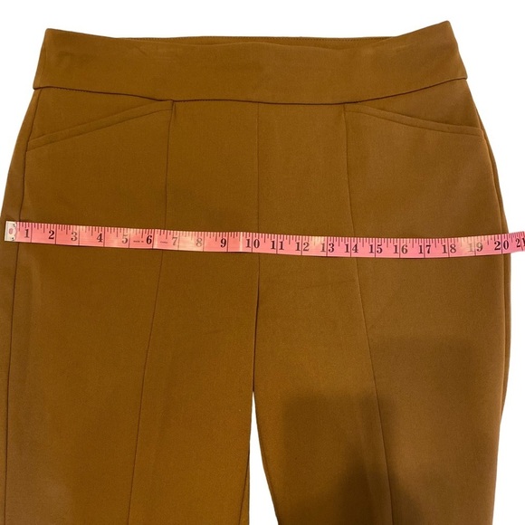 Chico's So Slimming Brown Pants Women's Sz 2/Large Short Straight Leg Flat Front - Picture 12 of 16